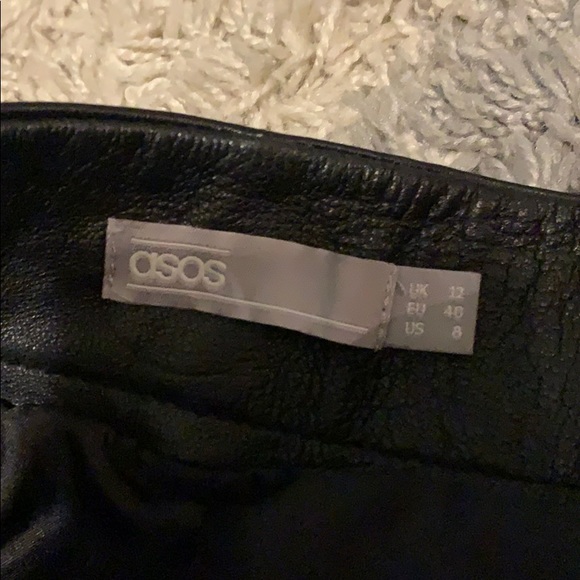 ASOS Leather Paperbag High Waist Pant - Picture 8 of 11